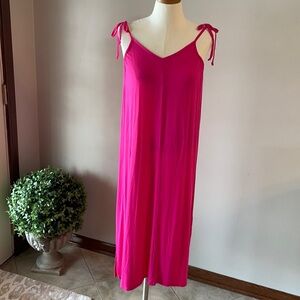 NWOT BOBEAU jersey summer dress / cover up / lounging dress. Size S. V Neckline